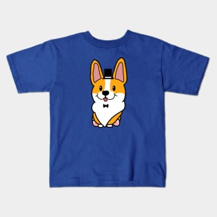 Top Hat Corgi Kids T-Shirt